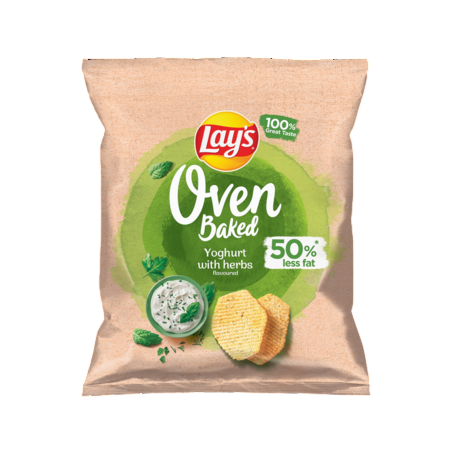 Lay's Oven Baked Chipsy o smaku jogurtu z ziołami 40g